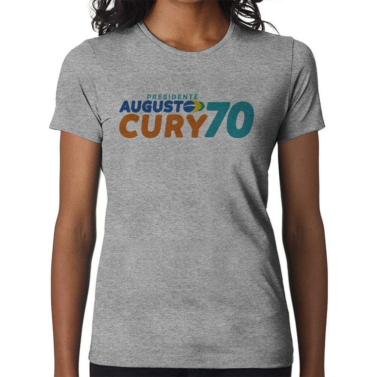 Baby Look Augusto Cury 70 Avante - Cinza