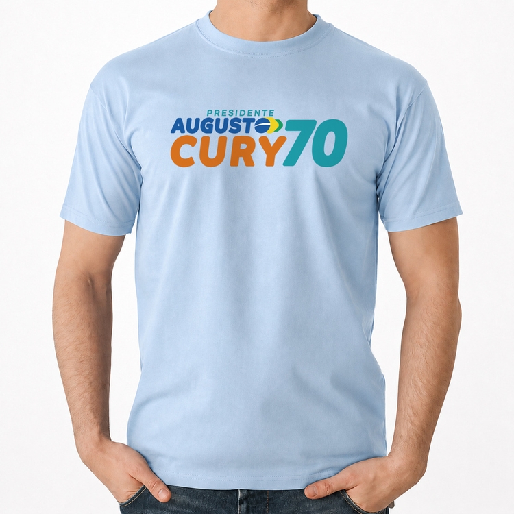 Camiseta Algodão Augusto Cury 70 Avante - Azul Bebê
