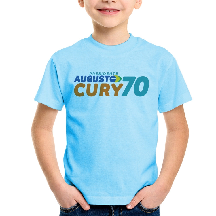 Camiseta Infantil Augusto Cury 70 Avante - Azul Bebê