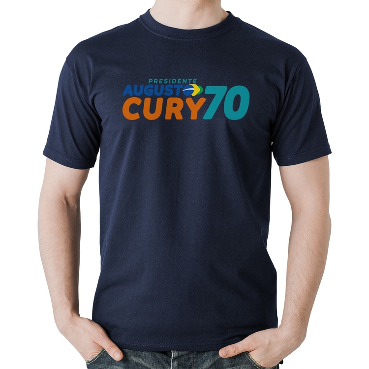 Camiseta Algodão Augusto Cury 70 Avante - Marinho