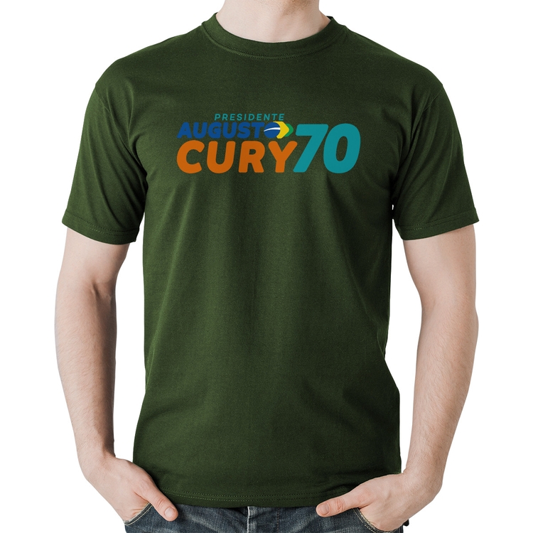 Camiseta Algodão Augusto Cury 70 Avante - Musgo