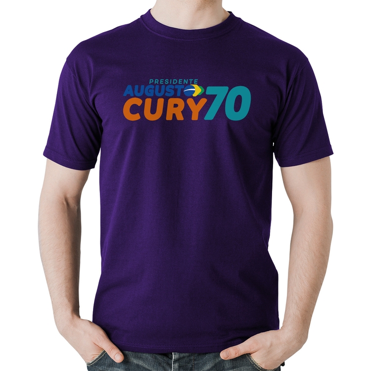 Camiseta Algodão Augusto Cury 70 Avante - Roxa