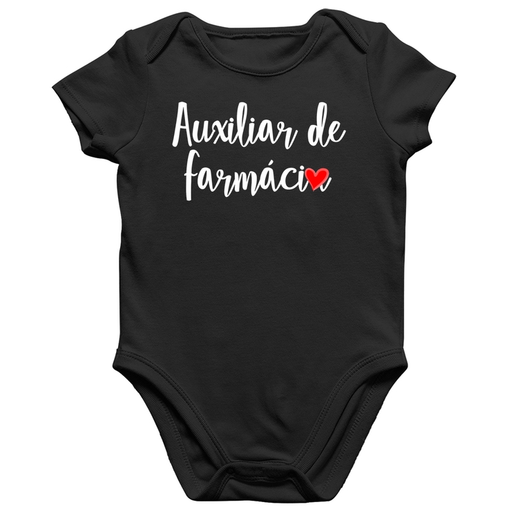 Body Bebê Algodão Auxiliar de Farmácia por Amor