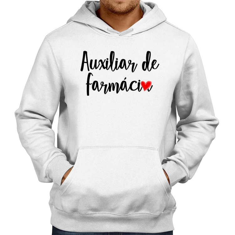 Moletom Auxiliar de Farmácia por Amor - Branco