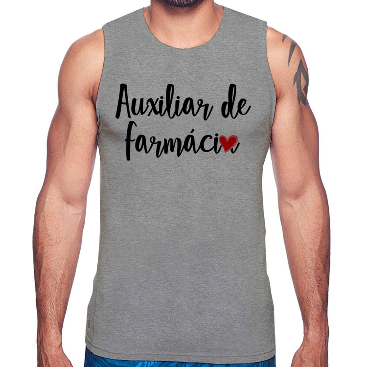 Regata Auxiliar de Farmácia por Amor - Cinza