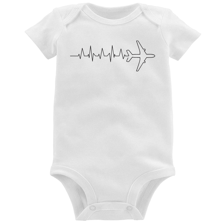 Body Bebê Avião Batimentos Cardíacos