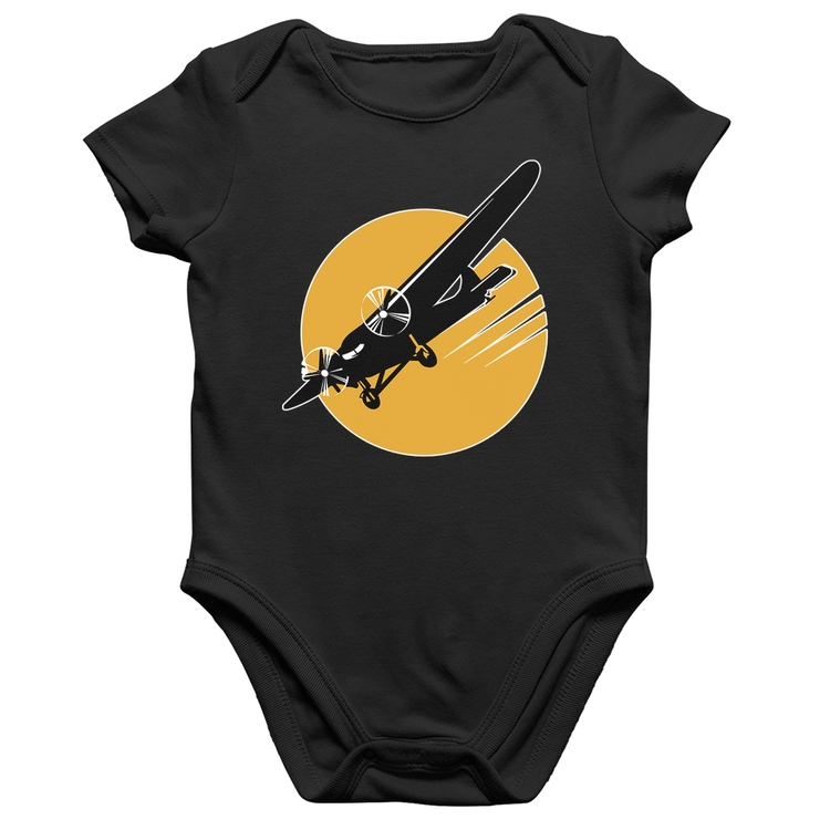 Body Bebê Algodão Avião Bimotor