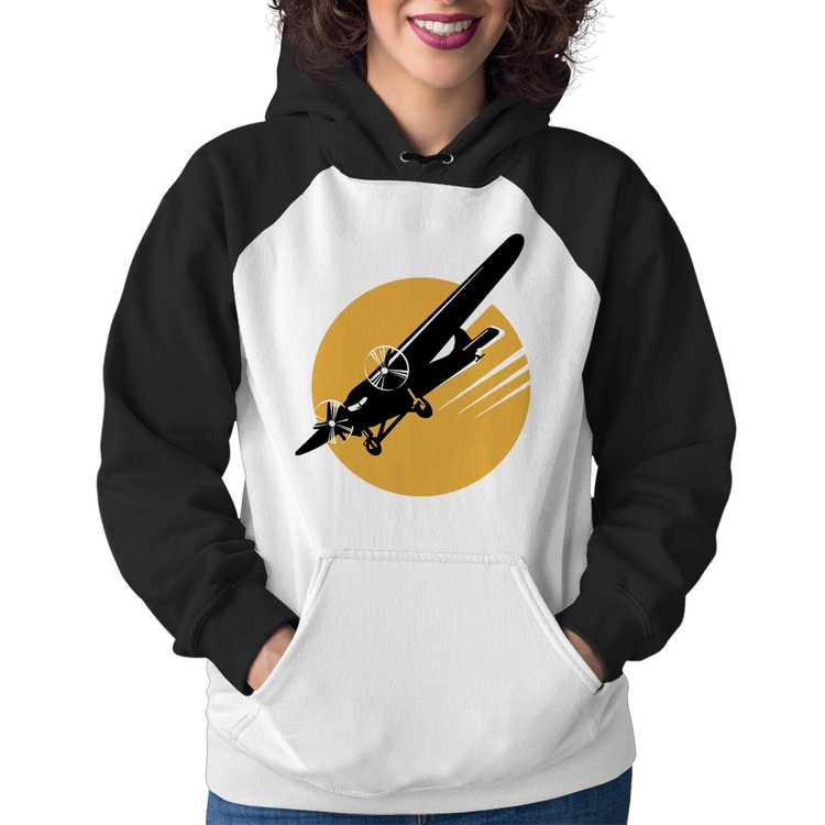 Moletom Feminino Avião Bimotor