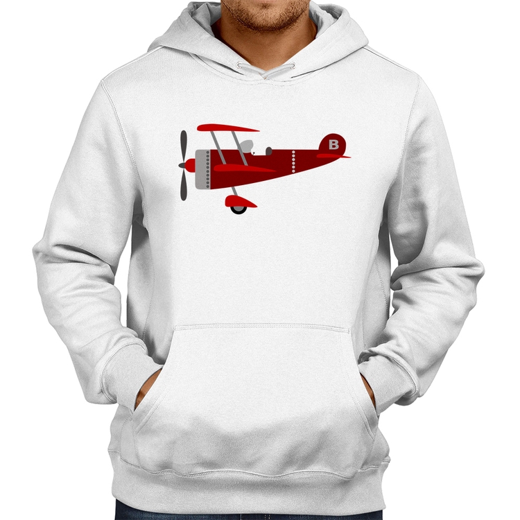 Moletom Avião Biplano - Branco