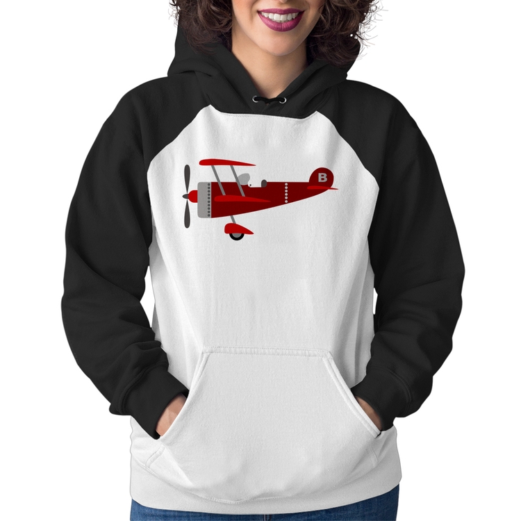 Moletom Feminino Avião Biplano