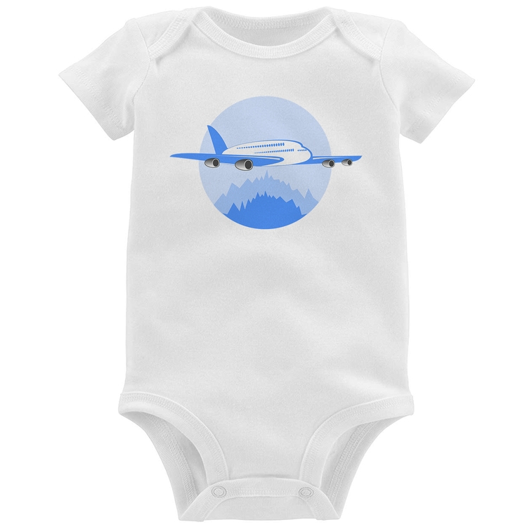 Body Bebê Avião nas Montanhas