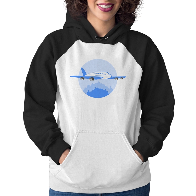 Moletom Feminino Avião nas Montanhas