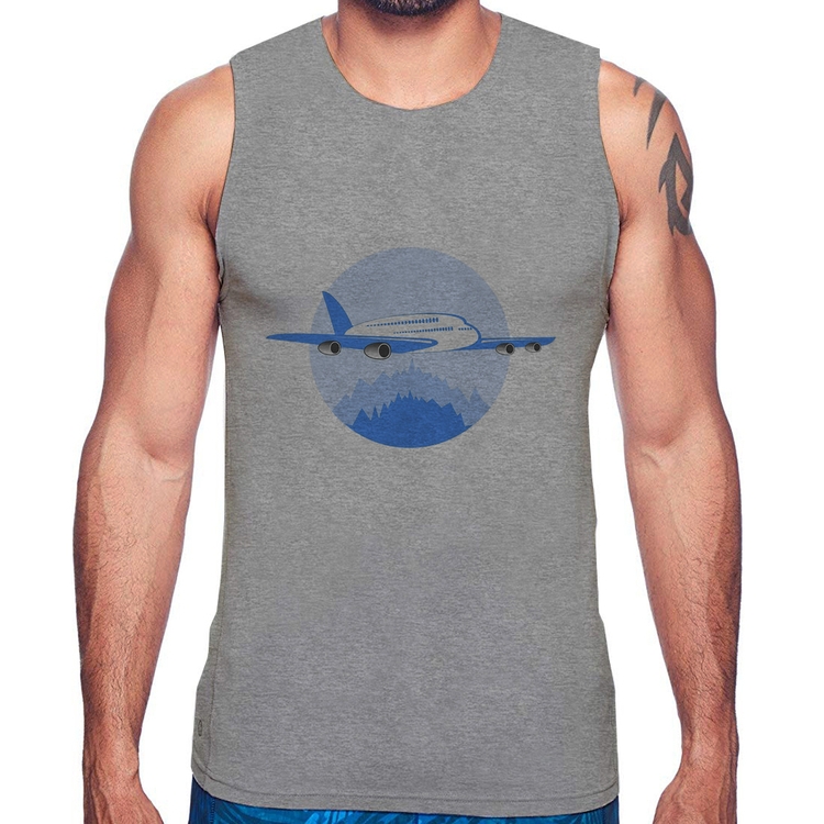 Regata Avião nas Montanhas - Cinza