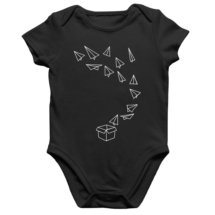 Body Bebê Algodão Aviões de Papel