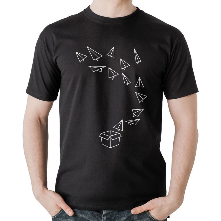Camiseta Algodão Aviões de Papel