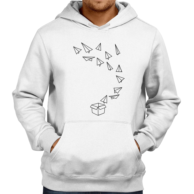 Moletom Aviões de Papel - Branco