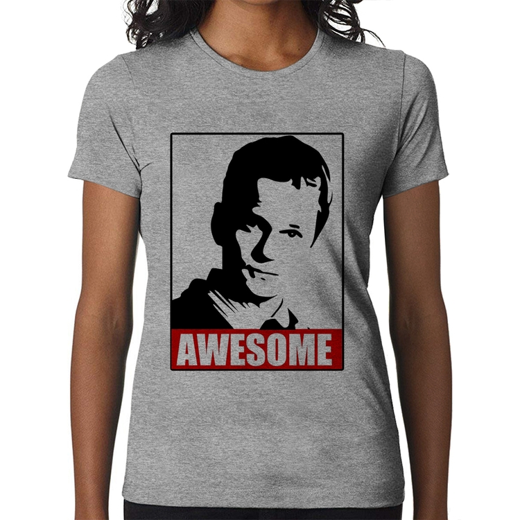 Baby Look Awesome Barney Stinson - Cinza