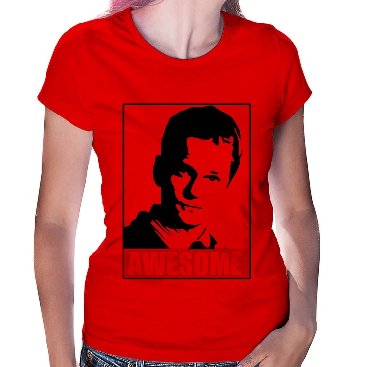 Baby Look Awesome Barney Stinson - Vermelha