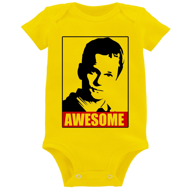 Body Bebê Awesome Barney Stinson - Amarelo