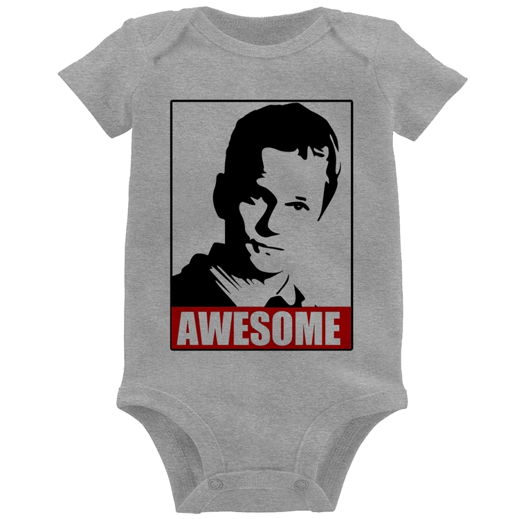 Body Bebê Awesome Barney Stinson - Cinza