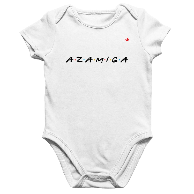 Body Bebê Algodão Azamiga - Branco