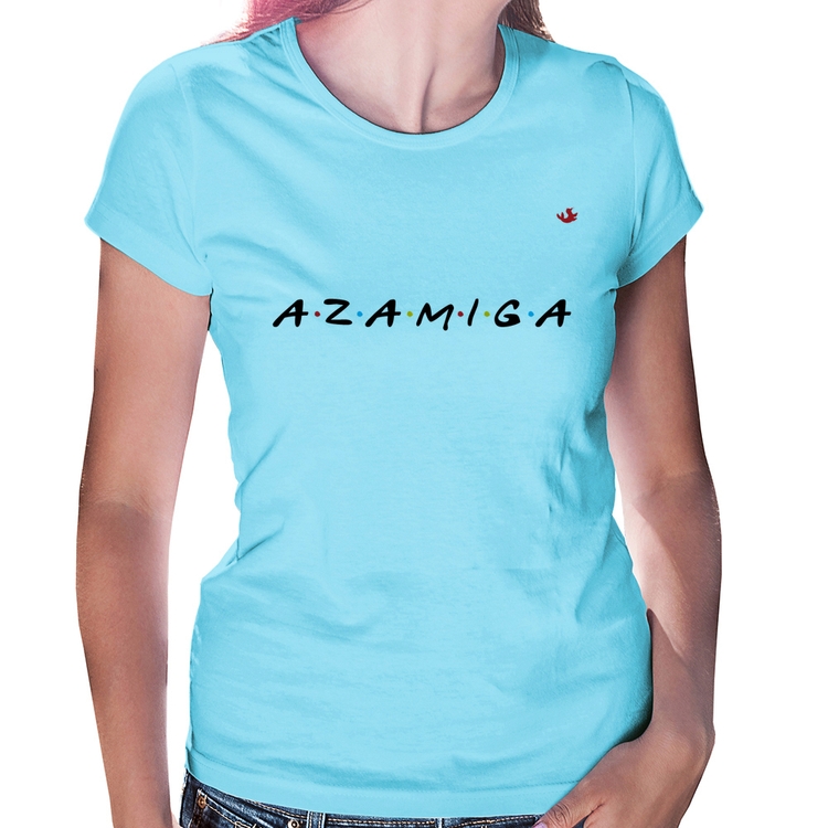 Baby Look Azamiga - Azul Bebê