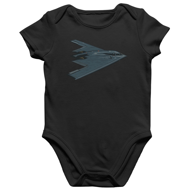 Body Bebê Algodão B-2 Spirit Avião Invisível