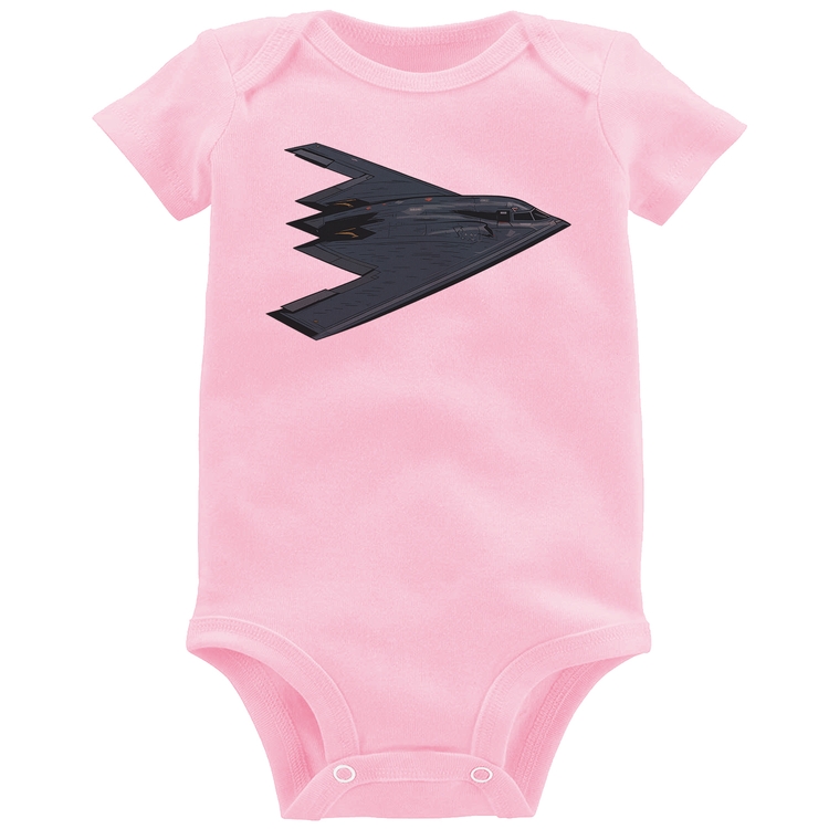 Body Bebê B-2 Spirit Avião Invisível - Rosa Bebê