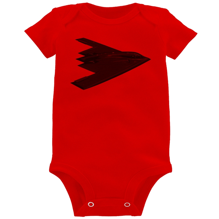 Body Bebê B-2 Spirit Avião Invisível - Vermelho
