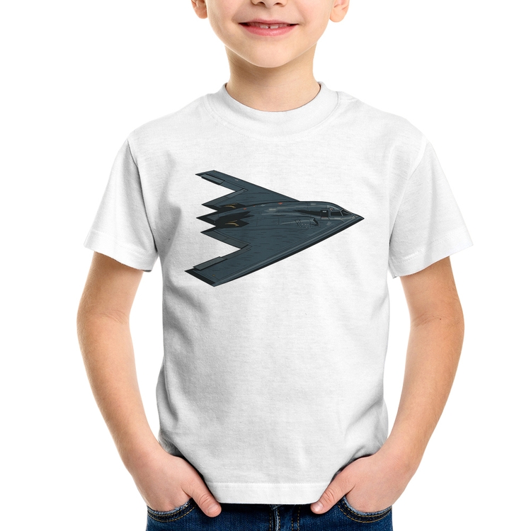Camiseta Infantil B-2 Spirit Avião Invisível
