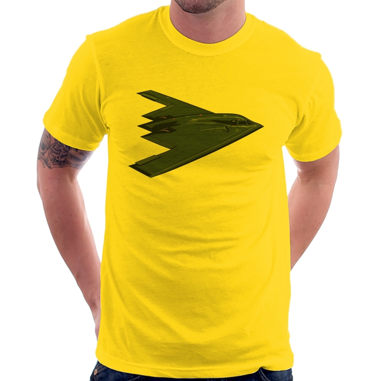 Camiseta B-2 Spirit Avião Invisível - Amarela