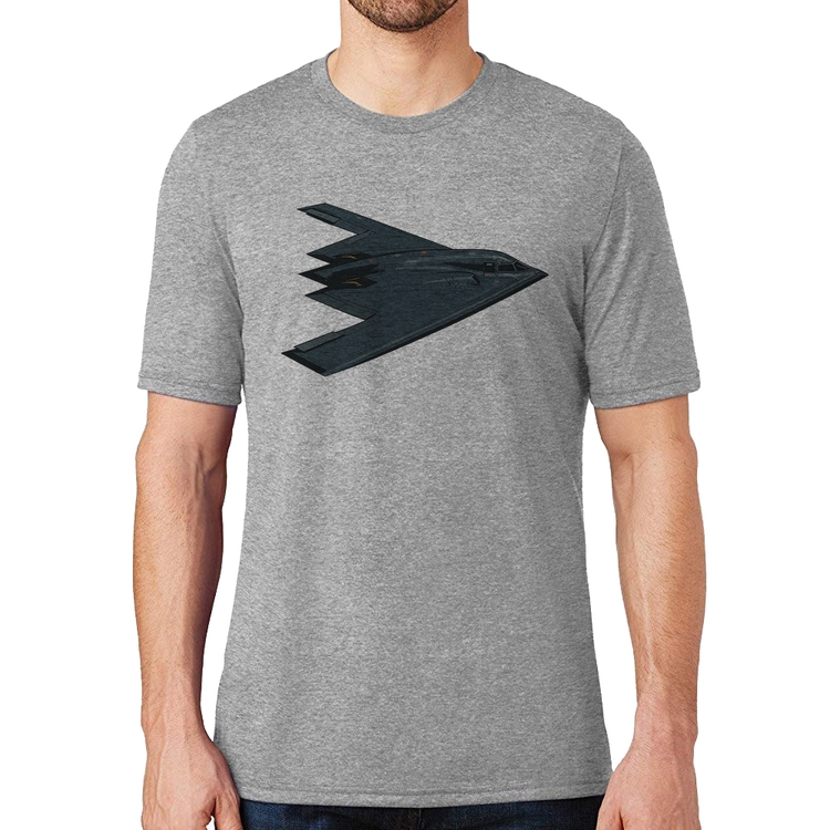 Camiseta B-2 Spirit Avião Invisível - Cinza