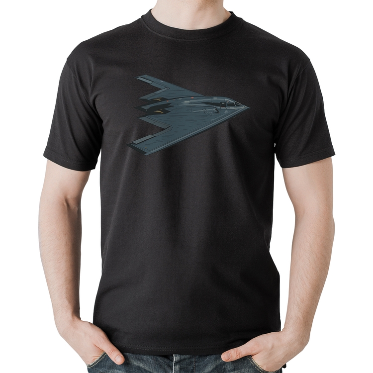 Camiseta Algodão B-2 Spirit Avião Invisível