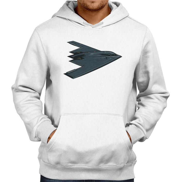 Moletom B-2 Spirit Avião Invisível - Branco