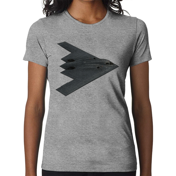 Baby Look B-2 Spirit Bombardeiro Furtivo - Cinza