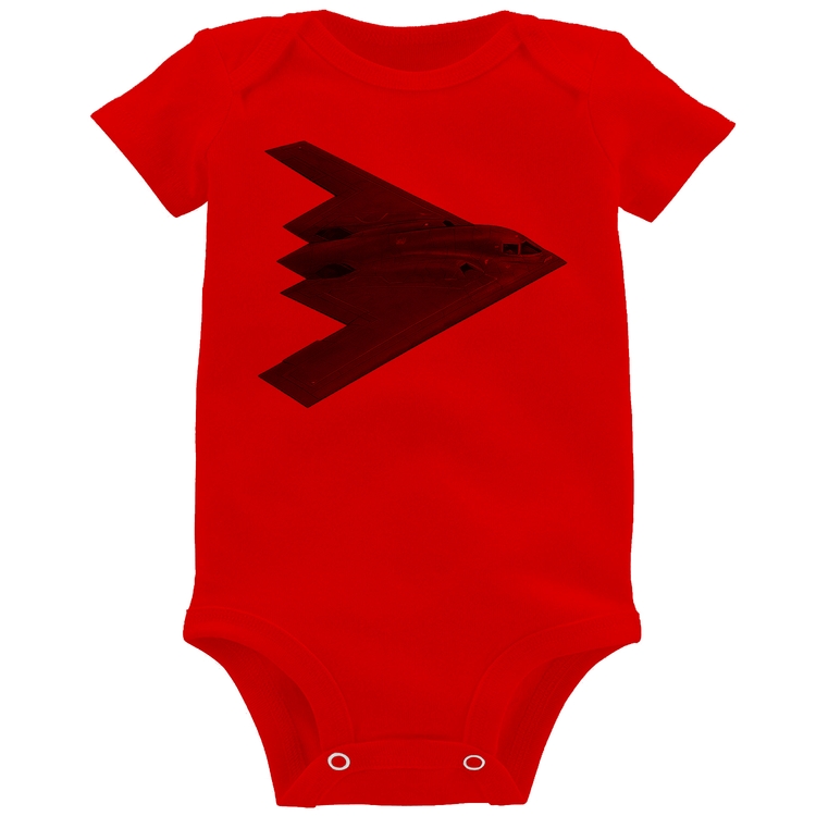 Body Bebê B-2 Spirit Bombardeiro Furtivo - Vermelho