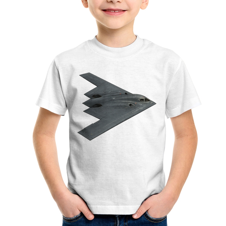 Camiseta Infantil B-2 Spirit Bombardeiro Furtivo