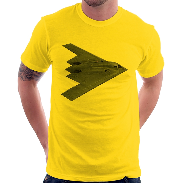 Camiseta B-2 Spirit Bombardeiro Furtivo - Amarela