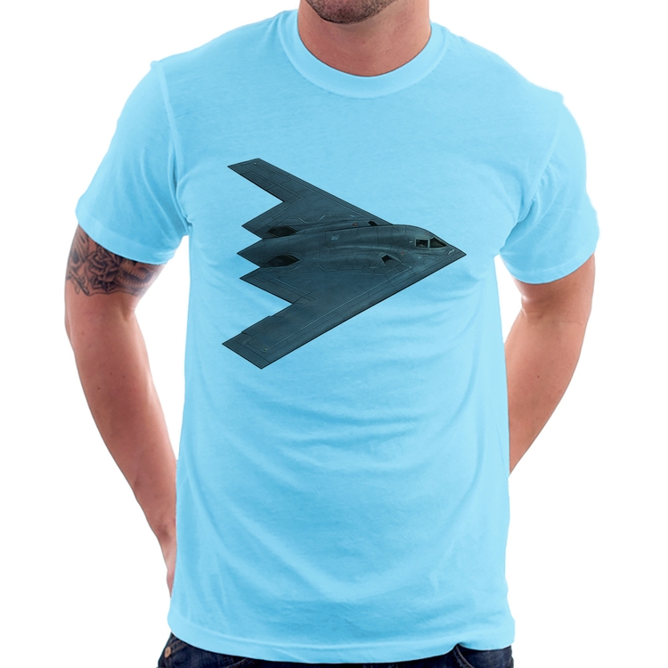 Camiseta B-2 Spirit Bombardeiro Furtivo - Azul Bebê