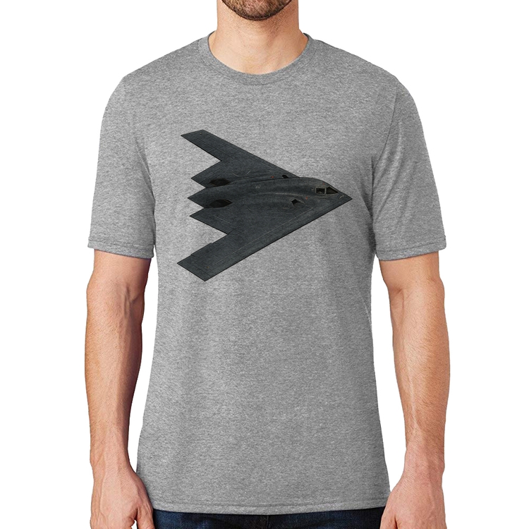 Camiseta B-2 Spirit Bombardeiro Furtivo - Cinza