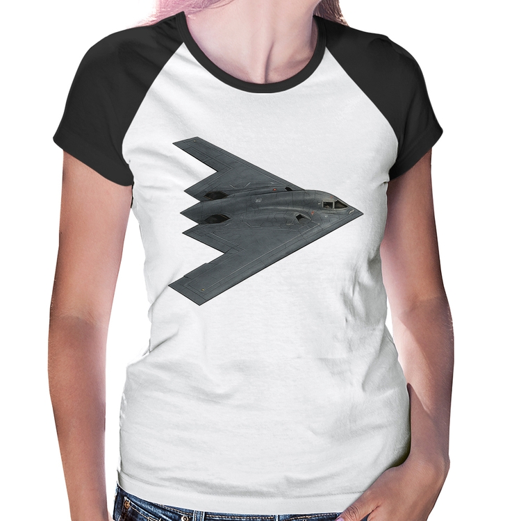 Baby Look Raglan B-2 Spirit Bombardeiro Furtivo