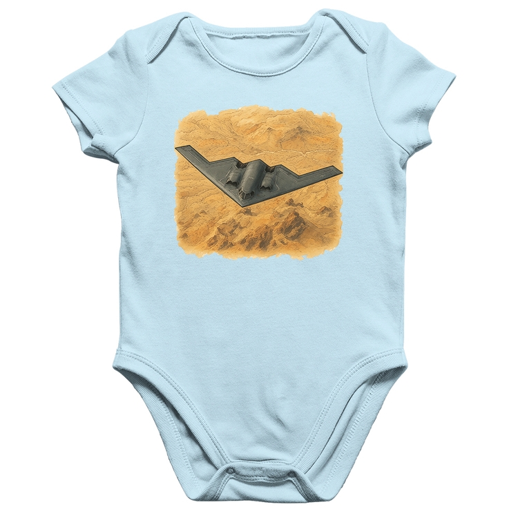 Body Bebê Algodão B-2 Spirit Deserto - Azul Bebê