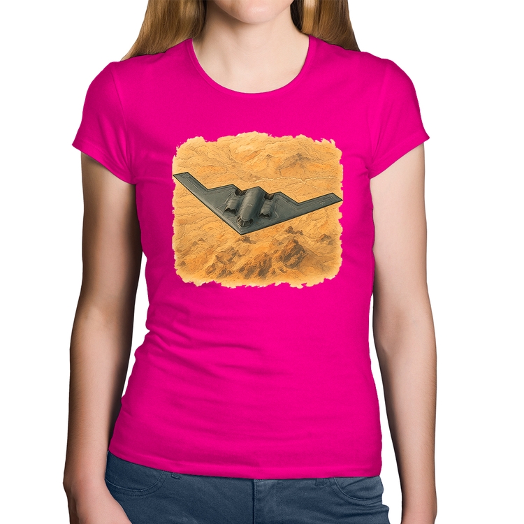 Baby Look Algodão B-2 Spirit Deserto - Rosa