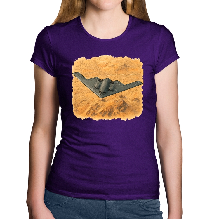 Baby Look Algodão B-2 Spirit Deserto - Roxa