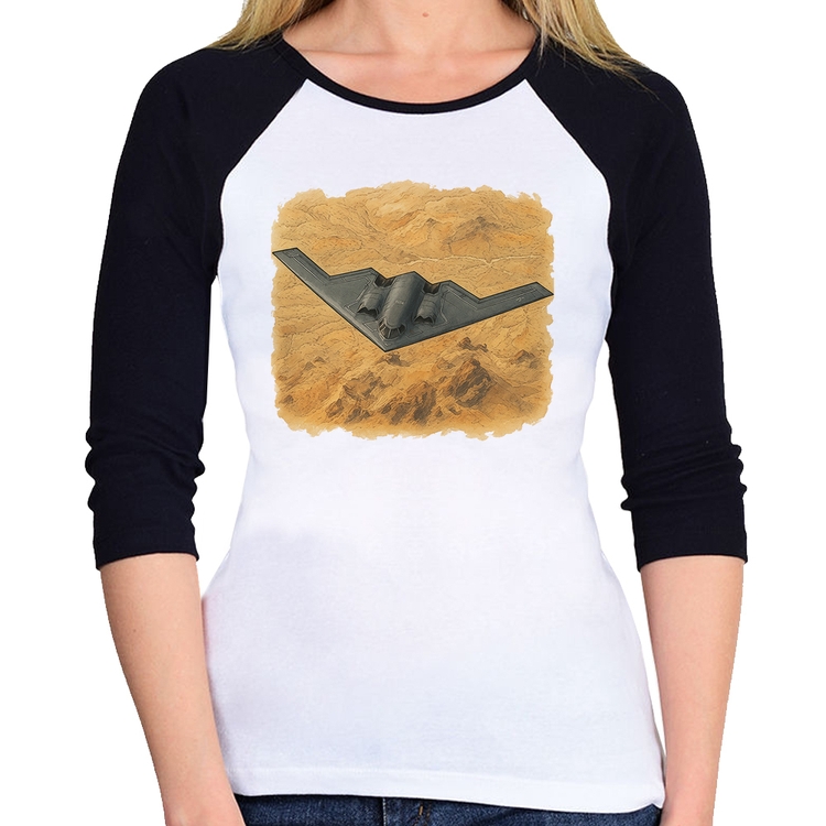 Baby Look Raglan B-2 Spirit Deserto Manga 3/4