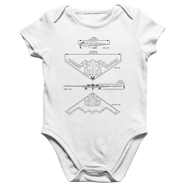 Body Bebê Algodão B-2 Spirit Especificações - Branco