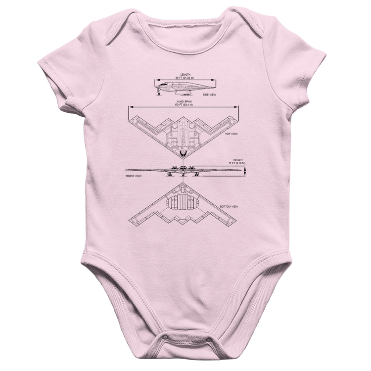 Body Bebê Algodão B-2 Spirit Especificações - Rosa Bebê