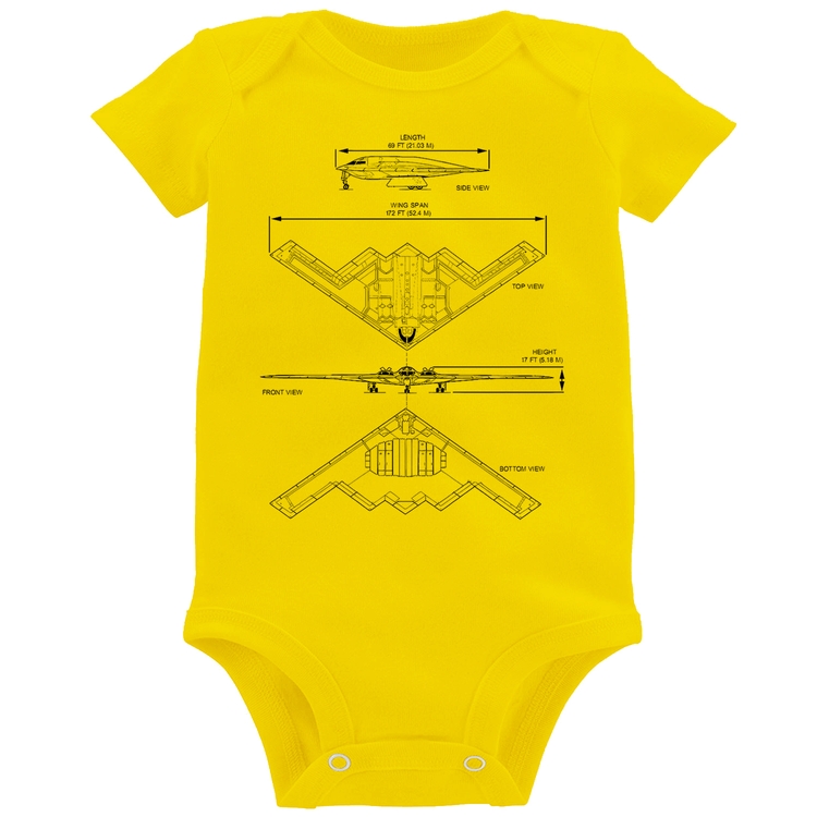 Body Bebê B-2 Spirit Especificações - Amarelo