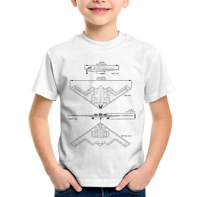 Camiseta Infantil B-2 Spirit Especificações
