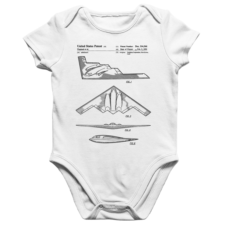 Body Bebê Algodão B-2 Spirit Patent - Branco